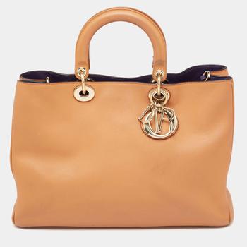 推荐Dior Brown Leather Large Diorissimo Shopper Tote商品