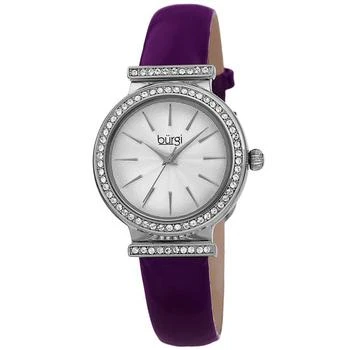 推荐Swarovski Crystals Quartz Silver Dial Ladies Watch BUR230PU商品