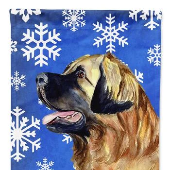 Caroline's Treasures | 11 x 15 1/2 in. Polyester Leonberger Winter Snowflakes Holiday Garden Flag 2-Sided 2-Ply,商家Verishop,价格¥136