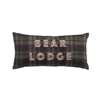 Donna Sharp | Bear Panels Plaid Decorative Pillow, 11" x 22",商家Macy's,价格¥449