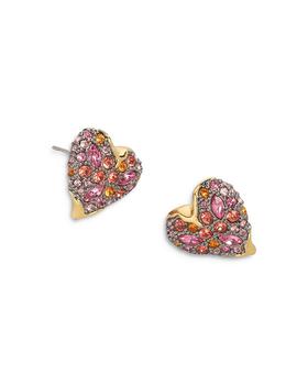 推荐Solanales Crystal Heart Stud Earrings商品
