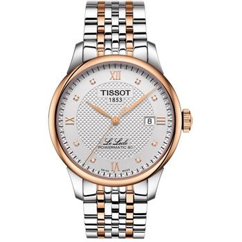 tissot automatic, Tissot | Unisex Swiss Automatic T-Classic Le Locle Powermatic 80 Diamond (1/20 ct. t.w.) Two-Tone Stainless Steel Bracelet Watch 39mm商品图片 