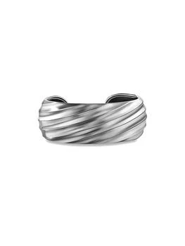 David Yurman | Cable Edge Cuff Bracelet in Sterling Silver, 24MM,商家Saks Fifth Avenue,价格¥8627