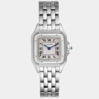 了解卡地亚手表, [二手商品] Cartier | Cartier Silver Stainless Steel Panthere W25033P5 Quartz Women's Wristwatch 22 mm商品图片 8.4折