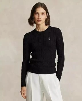 Ralph Lauren | Women's Cable-Knit Cotton Crewneck Sweater,商家Macy's,价格¥1184