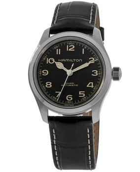 Hamilton | Hamilton Khaki Field Murph Black Dial Leather Strap Men's Watch H70405730 8.4折