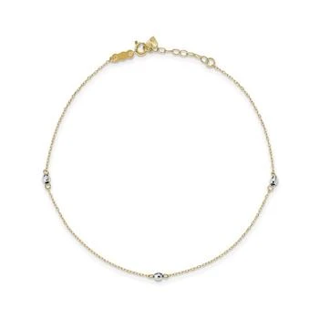 Macy's | Reflective Beaded (3 mm) Anklet in 14k Yellow and White Gold,商家Macy's,价格¥1347