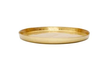 Classic Touch Decor | Set of 4 Gold Glitter Salad Plates with Raised Rim,商家Premium Outlets,价格¥688