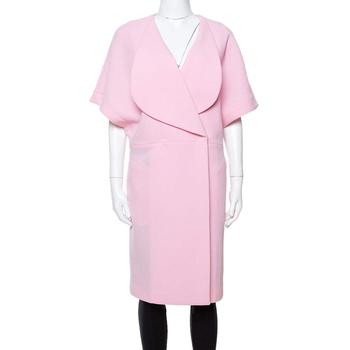 推荐Roland Mouret Light Pink Wool Crepe Palmer Coat M商品