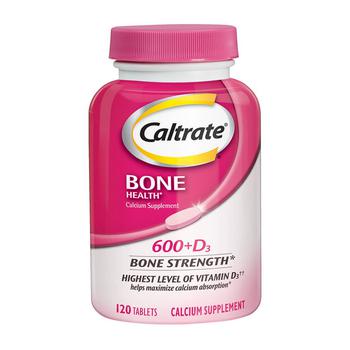 商品Caltrate Bone Health 600 Plus D3 Calcium Supplement Tablets, 120 Ea图片