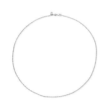 商品Macy's | 14k White Gold Necklace (1-1/6mm), 16-20" Singapore Chain,商家Macy's,价格¥3006图片