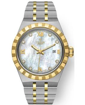 Tudor | Tudor Royal Mother of Pearl Diamond Dial Stainless Steel and Yellow Gold Unisex Watch M28303-0007商品图片,9.4折, 独家减免邮费