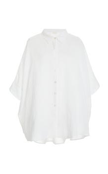 推荐Posse - Women's Exclusive Lula Oversized Linen-Cotton Shirt - White - OS - Moda Operandi商品