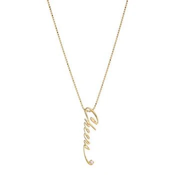 AVA NADRI | Script 'Cheers' Necklace in 18K Gold Plated Brass,商家Macy's,价格¥447