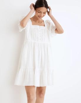女装Madewell, Madewell | Puff-Sleeve Drawstring Mini Dress商品图片 8.4折