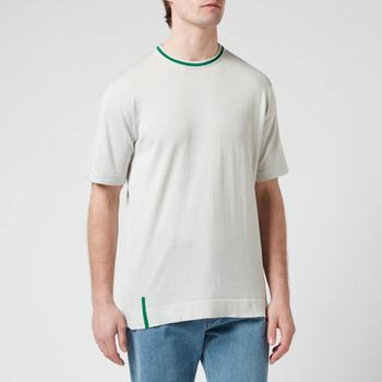 推荐John Smedley Men's Dartford Tipped Lorca T-Shirt - Cloud商品