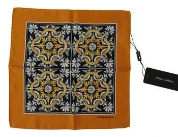 Dolce & Gabbana | Dolce & Gabbana Orange Majolica Pattern Square Handkerchief Scarf,商家SEYMAYKA,价格¥899