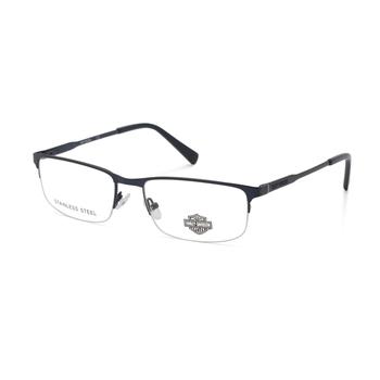 推荐Mens Blue Rectangular Eyeglass Frames HD075909156商品