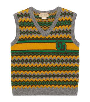 商品Gucci | Wool Fair Isle Sweater Vest (4-12 Years),商家Harrods,价格¥3135图片