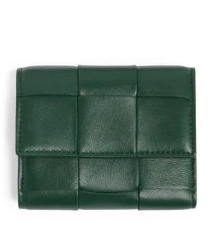 Bottega Veneta | Leather Intreccio Trifold Wallet 