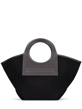 hereu推荐, Hereu | Cala S Canvas & Grain Leather Tote Bag商品图片 额外8.5折, 额外八五折