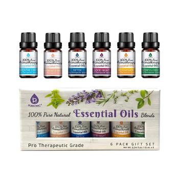 商品PURSONIC | 6 Pack of 100% Pure Essential Aromatherapy Oils Blends,商家Macy's,价格¥115图片
