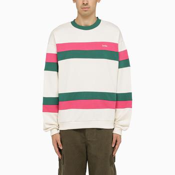 推荐Crewneck stripes sweater cream/green/fuchsia商品