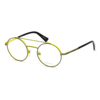 推荐Diesel Unisex Gunmetal Round Eyeglass Frames DL527200948商品