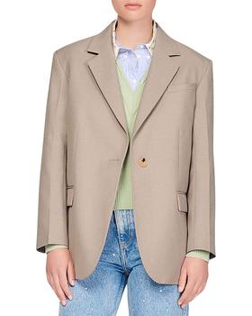 sandro外套是什么牌子, Sandro | Monaco One Button Blazer商品图片 独家减免邮费