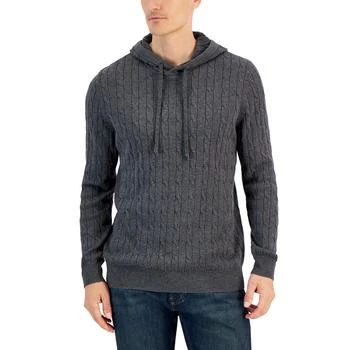 Club Room | Men's Elevated Cable Knit Hooded Sweater, Created for Macy's 