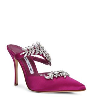 Manolo Blahnik直邮, Manolo Blahnik | Satin Lurum Mules 105商品图片 