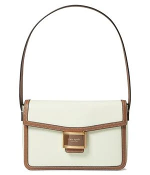 推荐Katy Color-Blocked Textured Leather Medium Shoulder Bag商品