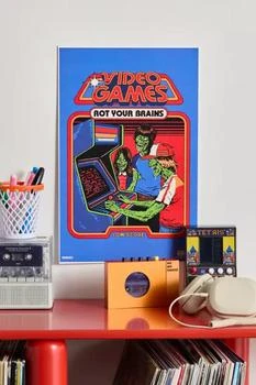 Steven Rhodes | Steven Rhodes Video Games Rot Your Brain Poster,商家Urban Outfitters,价格¥75