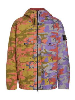 商品Stone Island | Camo Hooded Lightweight Jacket,商家Saks Fifth Avenue,价格¥11167图片