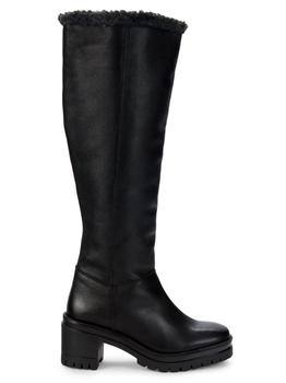 Charles David, Charles David | Collateral Leather & Faux Fur-Lined Knee-High Boots商品图片 4.3折