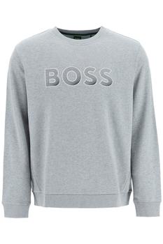 推荐Boss crewneck sweatshirt with embroidered gradient logo商品