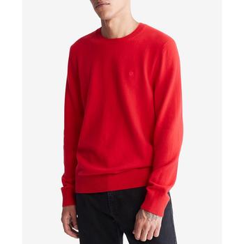 Calvin Klein | Men's Regular-Fit Merino Wool Crewneck Sweater商品图片,5.1折, 满2件减$4, 满减