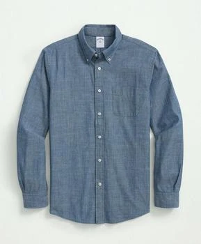 Brooks Brothers | Chambray Cotton Poplin Polo Button Down Collar, Sport Shirt,商家Brooks Brothers,价格¥947