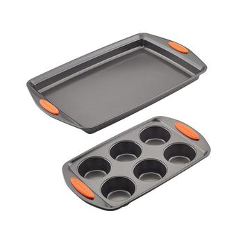 商品Rachael Ray | Yum-o! Nonstick 2-Pc. Bakeware Oven Lovin’ 6-Cup Muffin Pan and Crispy Sheet Pan Se,商家Macy's,价格¥201图片
