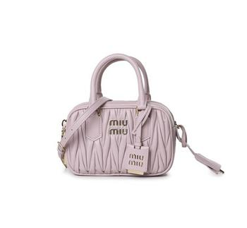 Miu Miu | Miu Miu Matelassé Logo Plaque Zipped Tote Bag商品图片,7.2折