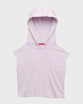 推荐Girl's Cropped Sleeveless Hoodie, Size 4-6商品