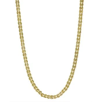 Macy's | Double Row Twisted Heart Link, 18" Necklace in 14k Yellow Gold,商家Macy's,价格¥13755