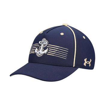 Under Armour | Youth Navy Navy Midshipmen Blitzing Accent Performance Adjustable Hat商品图片,