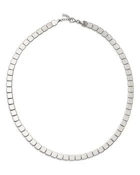 Alberto Amati | 14K White Gold Cube Link Collar Necklace, 15.75-18",商家Bloomingdale's,价格¥17665