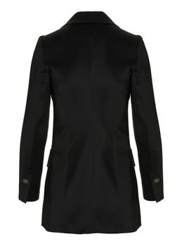 推荐ELISABETTA FRANCHI Logo button satin blazer jacket商品