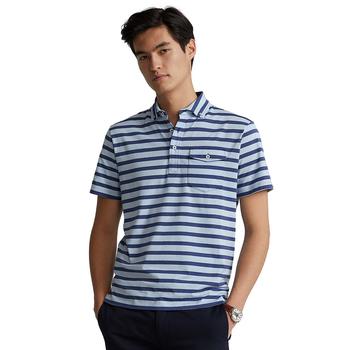 推荐Striped Jersey Pocket Polo Shirt商品