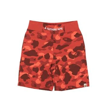 推荐Red Cotton Color Camo Sweat Shorts商品