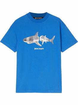 Palm Angels | Palm Angels Shark-Print T-Shirt-Blue商品图片,9.4折, 满$175享8.9折, 满折