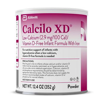 商品Calcilo Xd Low-calcium Vitamin D-free Infant Formula with Iron, 12.4 Oz图片