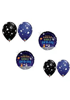 推荐LOONBALLOON Space, Alien, Rocket Theme Balloon Set, 2x Birthday Outta This World Holographic Balloons and 4x latex balllons商品